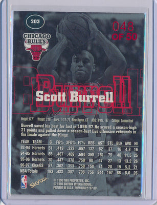 SkyBox 1997-1998 Premium Star Rubies #203 Scott Burrell 48/50