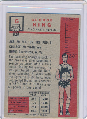 Cincinnati Royals   #6 George King