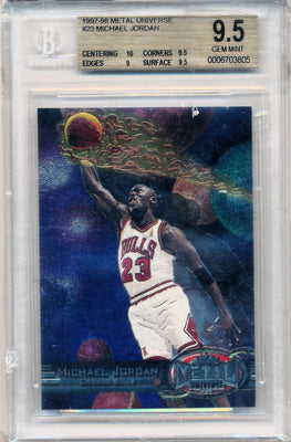 Skybox 1997-1998 Metal Universe  #23 Michael Jordan  / BGS Grade 9.5