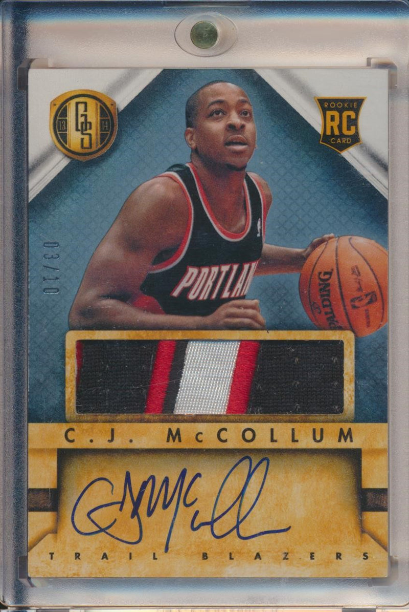 Panini 2013-2014 Gold Standard RPA #245 C.J. McCollum 3/10