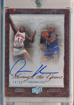 Upper Deck 2007-2008 Chronology Through The Years #TE-DR Dennis Rodman 14/50