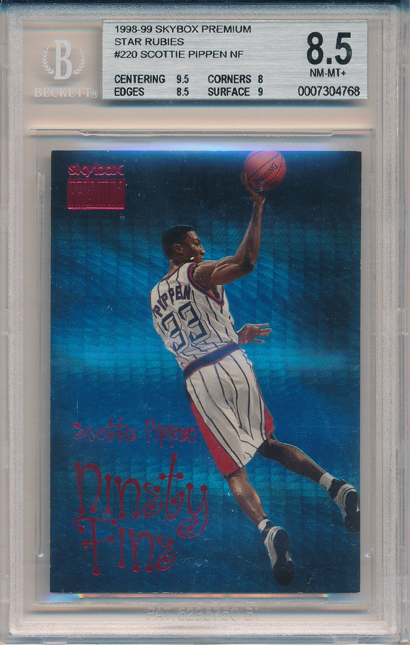 SkyBox 1998-1999 SkyBox Premium Star Rubies #220 Scottie Pippen 38/50 / BGS Grade 8.5