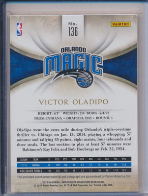 Panini 2013-2014 Immaculate RPA #136 Victor Oladipo 87/99