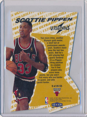 Fleer 1997-1998 Ultrabilities Superstar #9/20SS Scottie Pippen