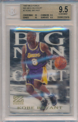 SkyBox 1997-1998 Z-Force Big Men On Court #2/15BMOC Kobe Bryant  / BGS Grade 9.5