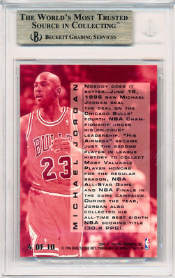 Fleer 1996-1997 Metal Maximum Metal #4 Michael Jordan 4/10 / BGS Grade 10