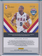 Panini 2017-2018 Gold Metal Autographs USA #GM-DWD Dwyane Wade 19/20