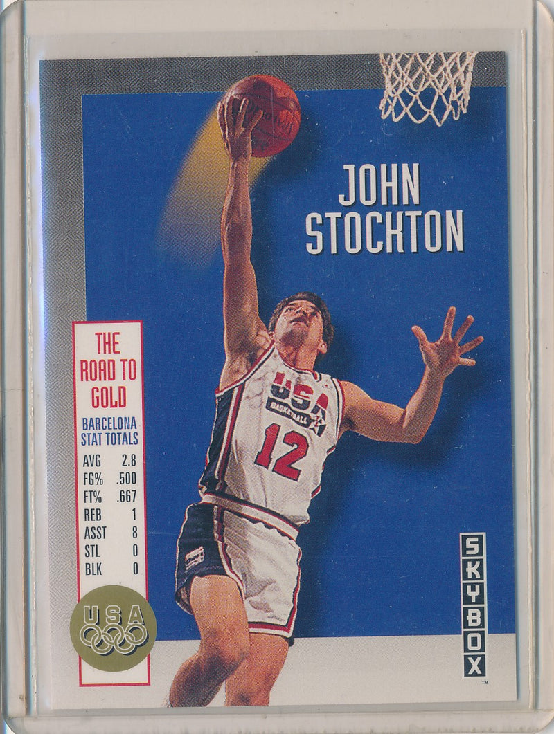 SkyBox 1992-1993 USA The Road To Gold #USA3 John Stockton