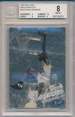 Fleer 1997-1998 Fleer Ultra Masterpieces #29P Dennis Rodman 1/1 / BGS Grade 8