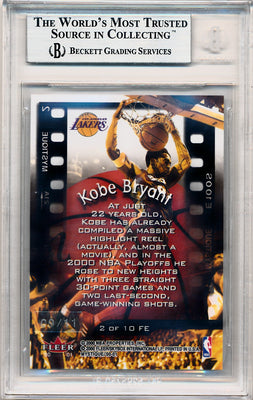 Fleer 2000-2001 Fleer Mystique Film At Eleven Top Story #FE2 Kobe Bryant 9/11 / BGS Grade 9