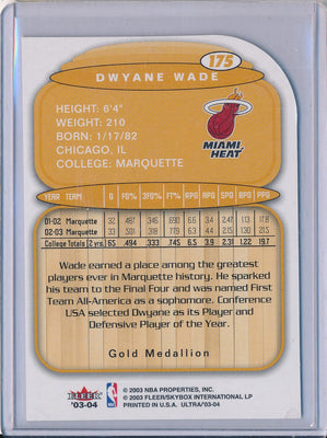 Fleer 2003-2004 Ultra Gold Medallion #175 Dwyane Wade