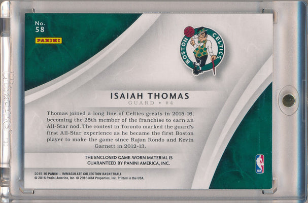 Panini 2015-2016 Immaculate Collection Basketball #58 Isiah Thomas 1/2