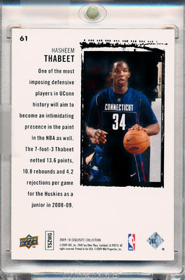 Upper Deck 2009-2010 Exquisite Collection Rookie Parallel #61 Hasheem Thabeet 5/34