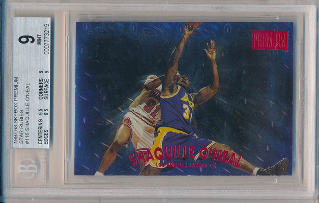 SkyBox 1997-1998 Premium Star Rubies #116SR Shaquille O'neal 22/50 / BGS Grade 9