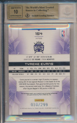 Panini  2009-2010 Limited Phenoms #154 Tyreke Evans 10/299 / BGS Grade 9.5 / Auto Grade 10