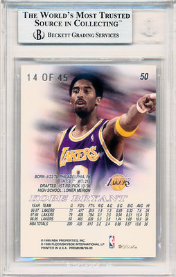 Skybox 1999-2000 Premium Star Rubies #50 Kobe Bryant 14/45 / BGS Grade 8.5