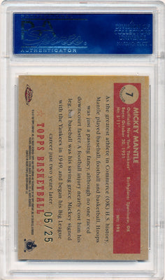 Topps 2005 Style 52 Mickey Mantle Chrome Gold Refractor / PSA 10
