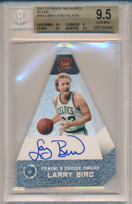 Panini 2011-2012 Prefered Choice Awards #166 Larry Bird 4/5 / BGS Grade 9.5 / Auto Grade 10