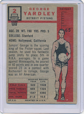 Detroit Piston  #2 George Yardley