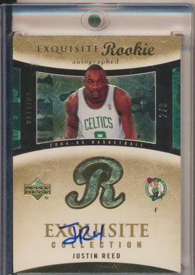 Upper Deck 2004-2005 Exquisite Collection Gold RPA #76 Justin Reed 2/9