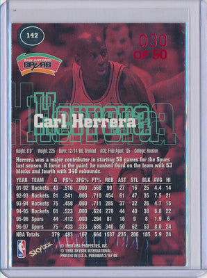 SkyBox 1997-1998 Premium Star Rubies #142 Carl Herrera 30/50