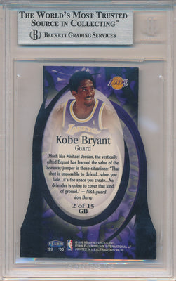 Fleer 1999-2000 Tradition Game Breakers #2/15GB Kobe Bryant 47/100 / BGS Grade 9