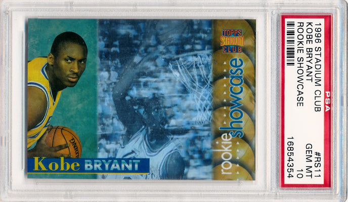 Topps 1996 Stadium Club Rookie Showcase #RS11 Kobe Bryant  / PSA Grade 10