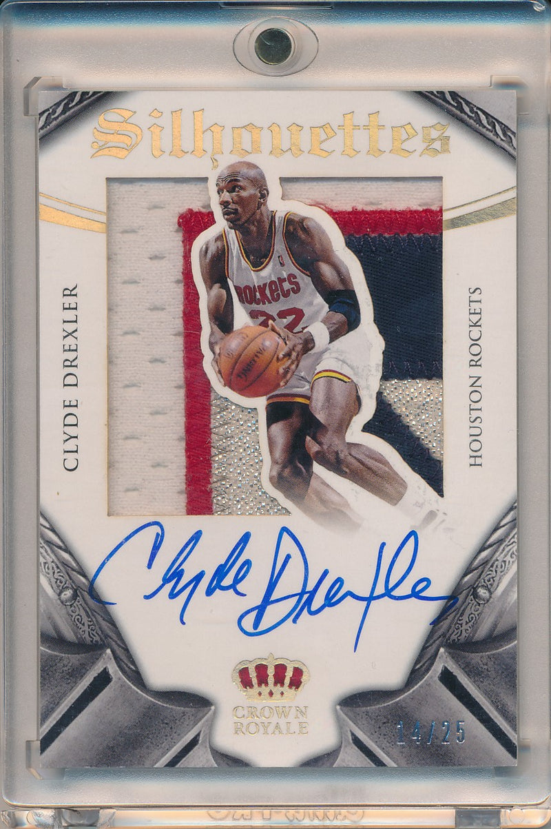 Panini 2014-2015 Crown Royale  Silhouettes #244 Clyde Drexler 14/25