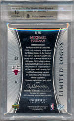 Upper Deck 2005-2006 Exquisite Collection Limited Logos #LL-MJ Michael Jordan 28/50 / BGS Grade 9.5 / Auto Grade 10