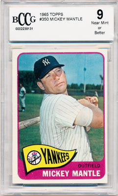 Topps 1965 Mickey Mantle #350 / BCCG 9