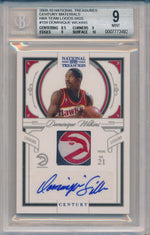 Panini 2009-2010 National Treasures Century Materials #159 Dominique Wilkins 1/1 / BGS Grade 9 / Auto Grade 10