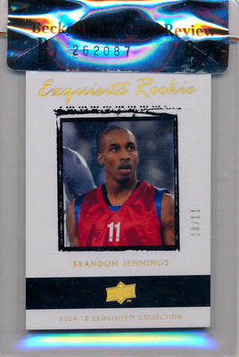 Upper Deck 2009-2010 Exquisite Collection Rookie Parallel #47 Brandon Jennings 10/11