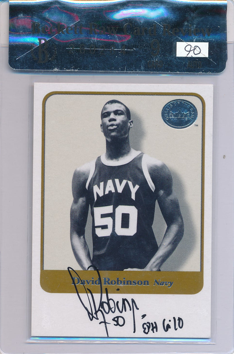 Fleer 2000-2001 Greats Of The Game Basketball #0 David Robinson  / BGS Grade 9 / Auto Grade 9