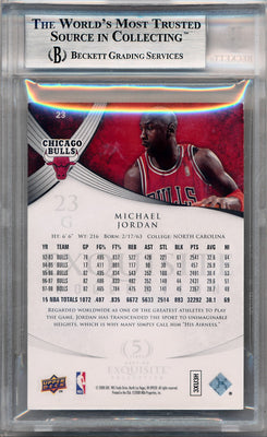 Upper Deck 2007-2008 Exquisite Collection Gold  #23 Michael Jordan 18/25 / BGS Grade 8.5