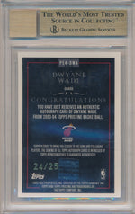 Topps 2003-2004 Pristine Personal Endorsments #PEA-DWA Dwyane Wade 24/25 / BGS Grade 9.5 / Auto Grade 10