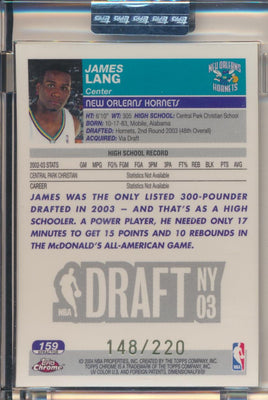 Topps  2003-2004 Chrome  X-Fractor #159 James Lang 148/220