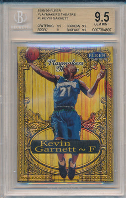 Fleer 1998-1999 Tradition Playmaker Theatre #5/15PT Kevin Garnett 87/100 / BGS Grade 9.5