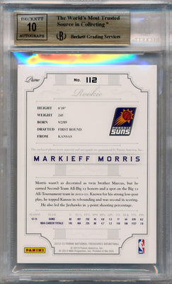 Panini 2012-2013 National Treasures  Gold #112 Markieff Morris  2/5 / BGS Grade 9.5 / Auto Grade 10