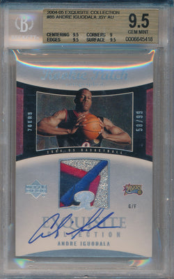 Upper Deck 2004-2005 Exquisite Collection Rookie Patch #85 Andre Iguodala 58/99 / BGS Grade 9.5 / Auto Grade 9