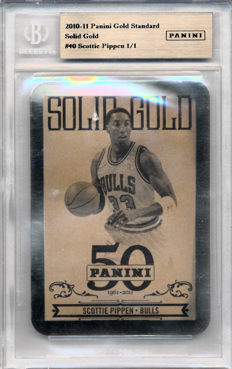 Panini 2010-2011 Gold Standard Solid Gold #40 Scottie Pippen 1/1