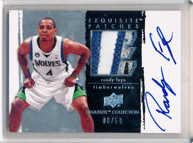 Upper Deck 2009-2010 Exquisite Collection Autographs Patches #PRF Randy Foye 6/50