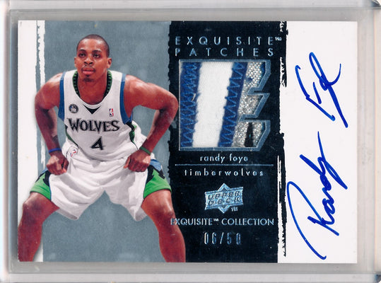 Upper Deck 2009-2010 Exquisite Collection Autographs Patches #PRF Randy Foye 6/50