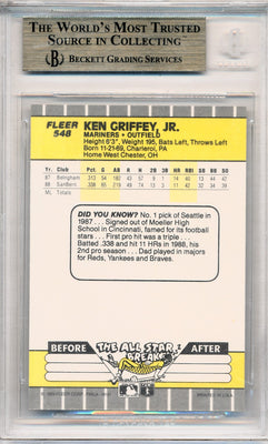 Fleer 1989   #548 Ken Griffey  / BGS Grade 9.5