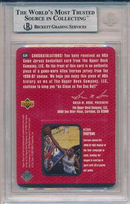 Upper Deck 1997-1998 NBA All Stars Game Jerseys #GJ6 Allen Iverson  / BGS Grade 8.5