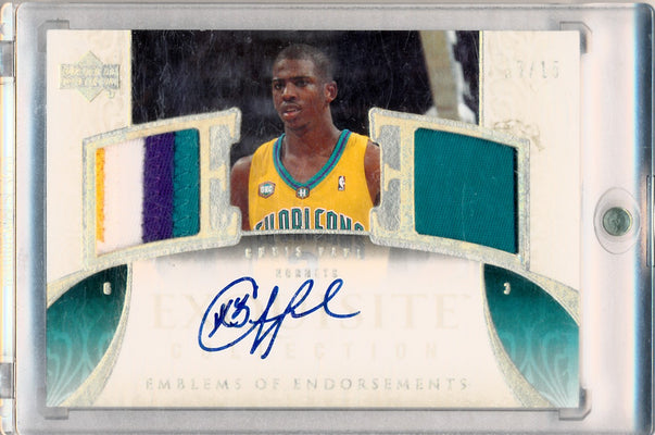 Upper Deck 2005-2006 Exquisite Collection Emblems Of Endorsement #EMCP Chris Paul 13/15