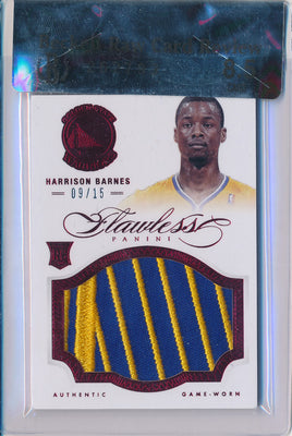 Panini 2012-2013 Flawless Ruby Jumbo Patches #1 Harrison Barnes 09/15 / BGS Grade 8.5