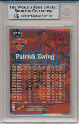 SkyBox 1997-1998 Premium Star Rubies #37SR Patrick Ewing 38/50 / BGS Grade 9