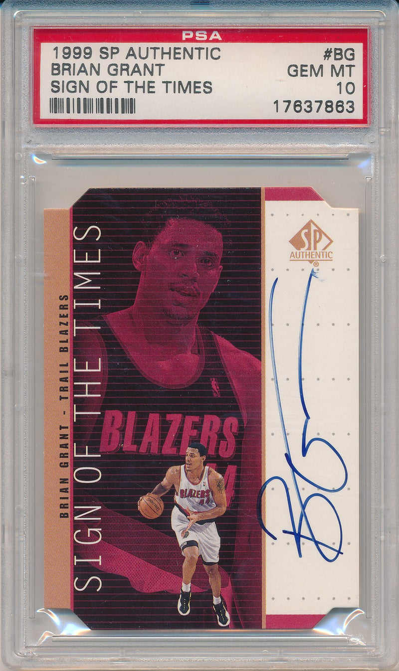 Upper Deck 1998-1999 SP Authentic Sign Of The Times #BG Brian Grant  / PSA Grade 10