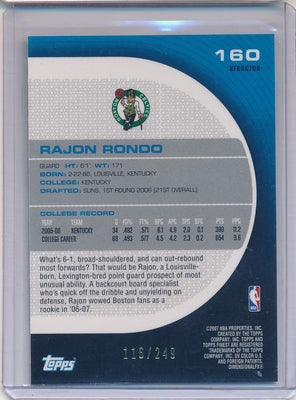 Topps 2005-06 Finest X-Fractors #160 Rajon Rondo 116/249