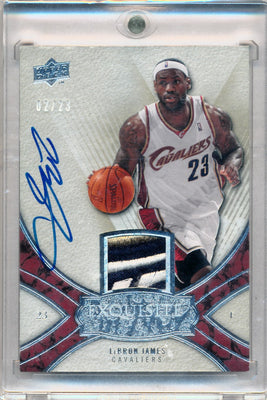 Upper Deck 2008-2009 Exquisite Collection Auto Jersey Patch #PBAM-LJ Lebron James 2/23